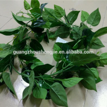 SJ0601027 Guangzhou factort wholesale fake leaves vine plastic artificial flowers vine