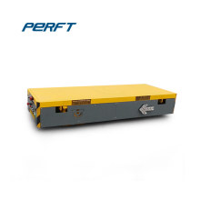 Flat bed cargo transporter motorized transfer rail wagons