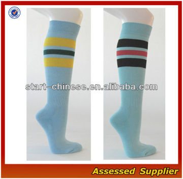 Striped Knee High Women Socks/Cotton Women Sport Socks