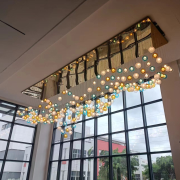 Customizable LED Crystal Ceiling Lamp for Wedding Halls & Conference Rooms