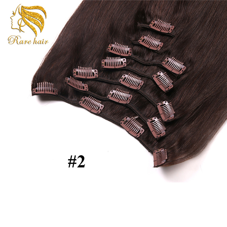 Xuchang Factory High Quality Wholesale Colored Clip In Human Hair Extension