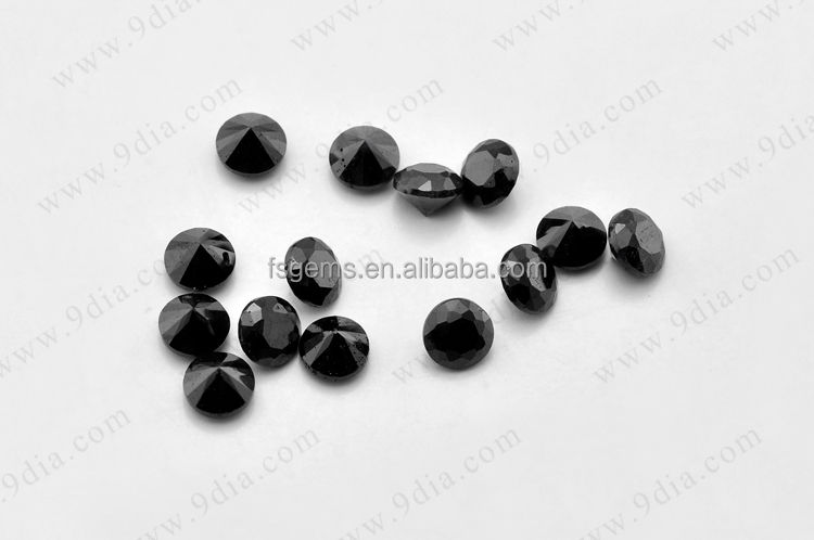 Wholesale Natural Black Sapphire Gemstone Sapphire for Jewelry Large Stock with Factory Price 1.75mm Round Cut
