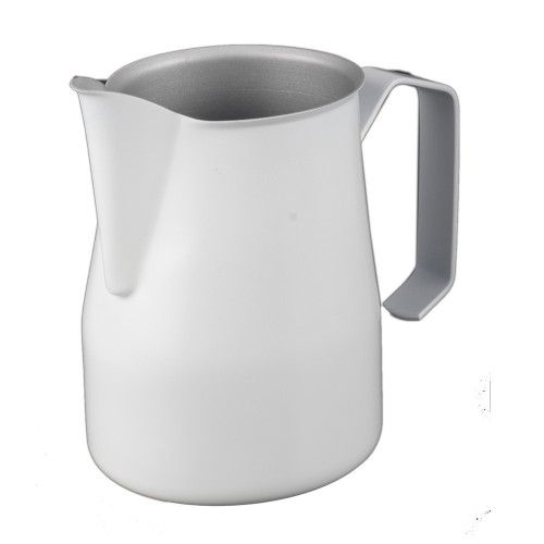 Coupe à lait et pot à lait en acier inoxydable, blanc