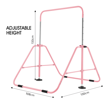 Blue Free-Standing High Gymnastics Long Bar for Gym and Home Use
