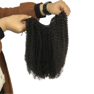 Wholesale little girls 100% human hair drawstring ponytail hair extension