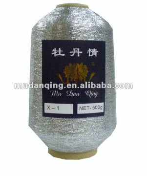 X-1 silver MX Metallic Yarn, metalic yarn , mx knitting yarn,metallik yarn, ribbon yarn