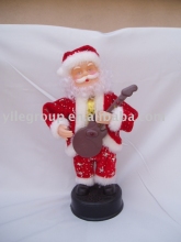 10"santa playing guitar