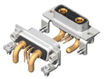 7W2 Right Angle D-sub Connector Jack PCB Board-Lock