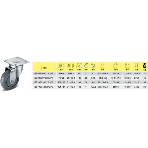 Flat plate swivel caster Trolley Cart Caster