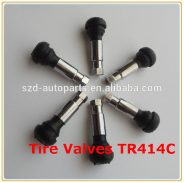 TR414C Nature Rubber Tire Valve CHINA / Zinc Alloy Tubeless Valve