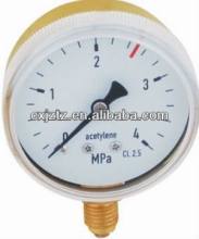 63mm Bottom Screw Window Acetylene Pressure Gauge