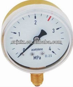 63mm Bottom Screw Window Acetylene Pressure Gauge