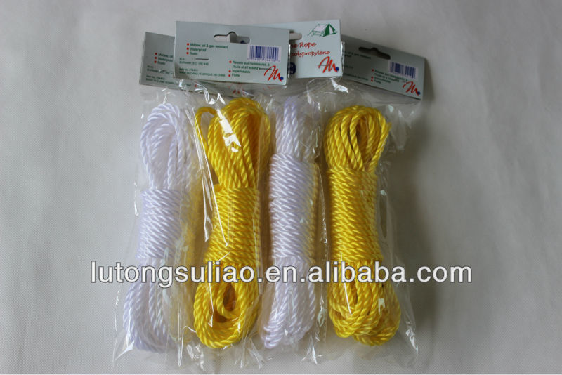 6mm 3 strands twisted polyethylene rope