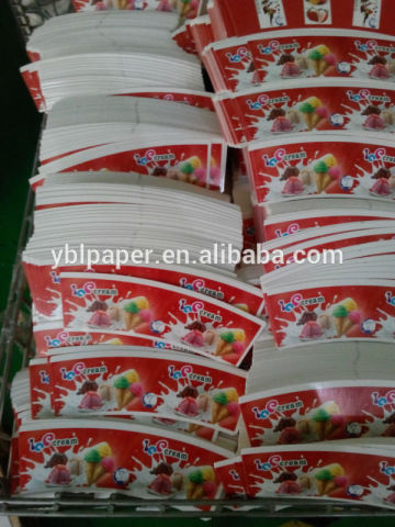 printed paper cup fan/paper cup blank/paper cup sheet