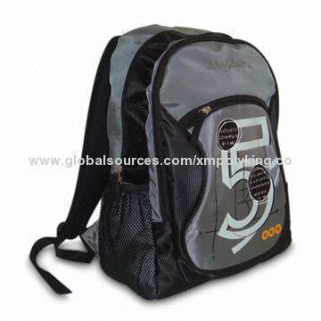 School Backpack, Made of Nylon, Two Compartments with Front Pocket, Measures 43 x 31 x 15cm