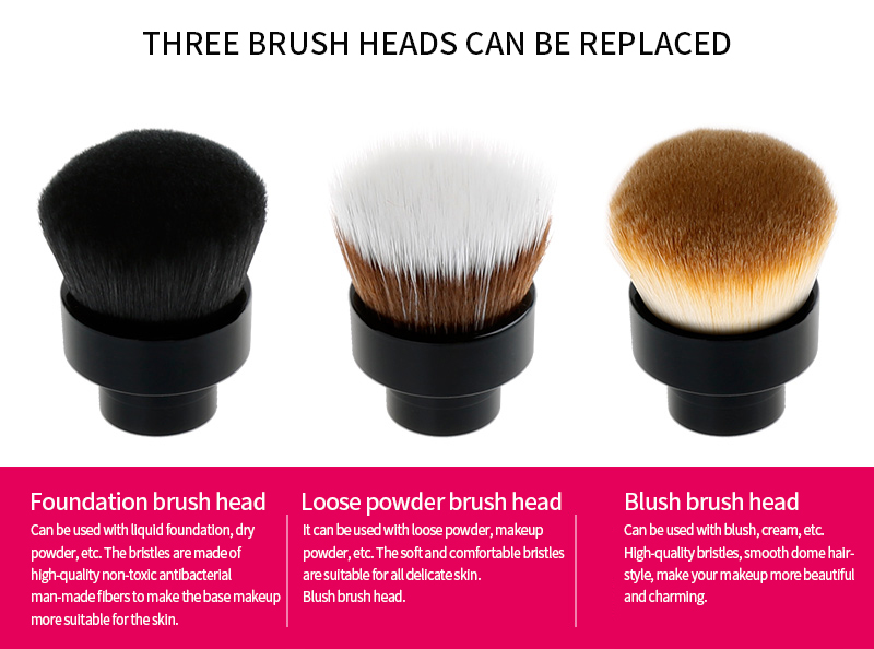 Beauty tool electric cosmetic brushes foundation makeup brush 3 in 1
