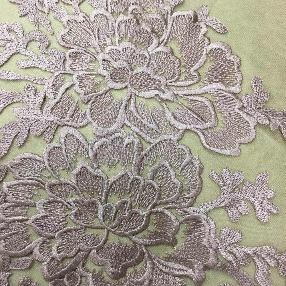 Pink Flower Lace Embroidery Material for Dress