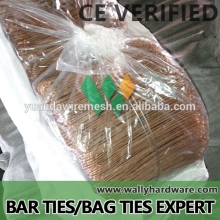 Chinese supplier wholesale cheap price good quality copper coated double loop wire ties ,bar sack ties