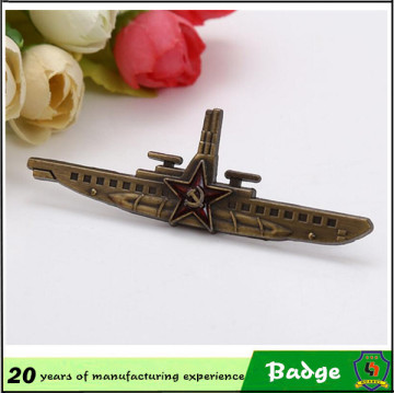 custom enamel metal wing lapel pin badge/ military badge