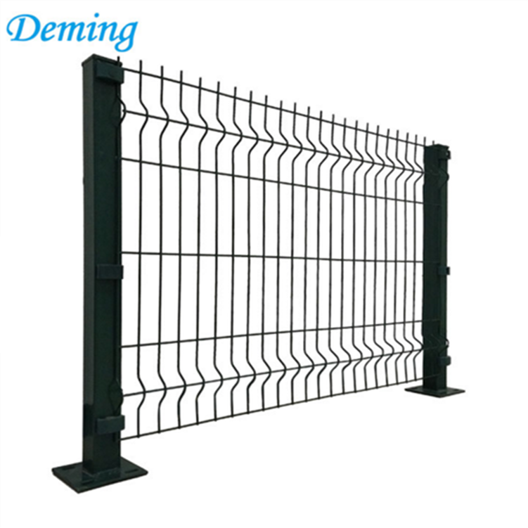 PVC coated black steel euro fence panel