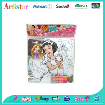 DISNEY PRINCESS colouring puzzle with marker