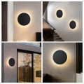 Lampada a parete a LED circolare rotonda semplice in alluminio interno