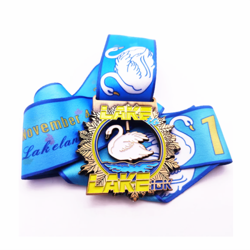 Medallas de animales de cisne de esmalte personalizados para la venta