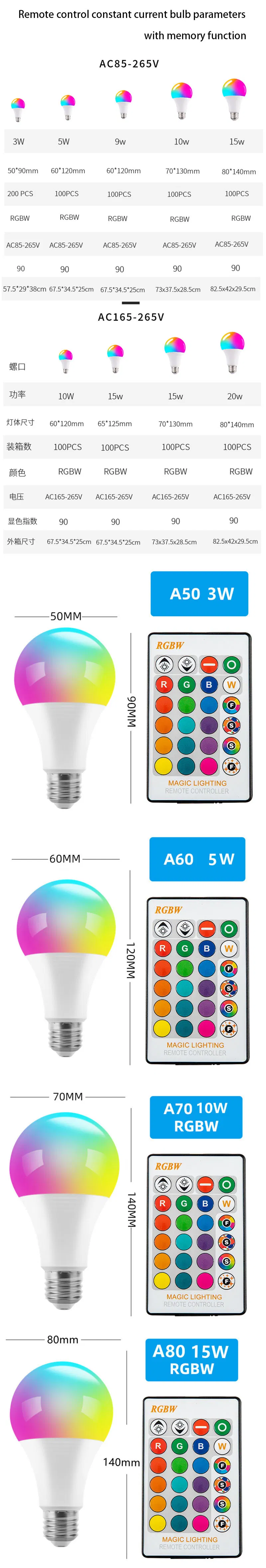 Smart LED Bulb Light with WiFi and Bluetooth Control