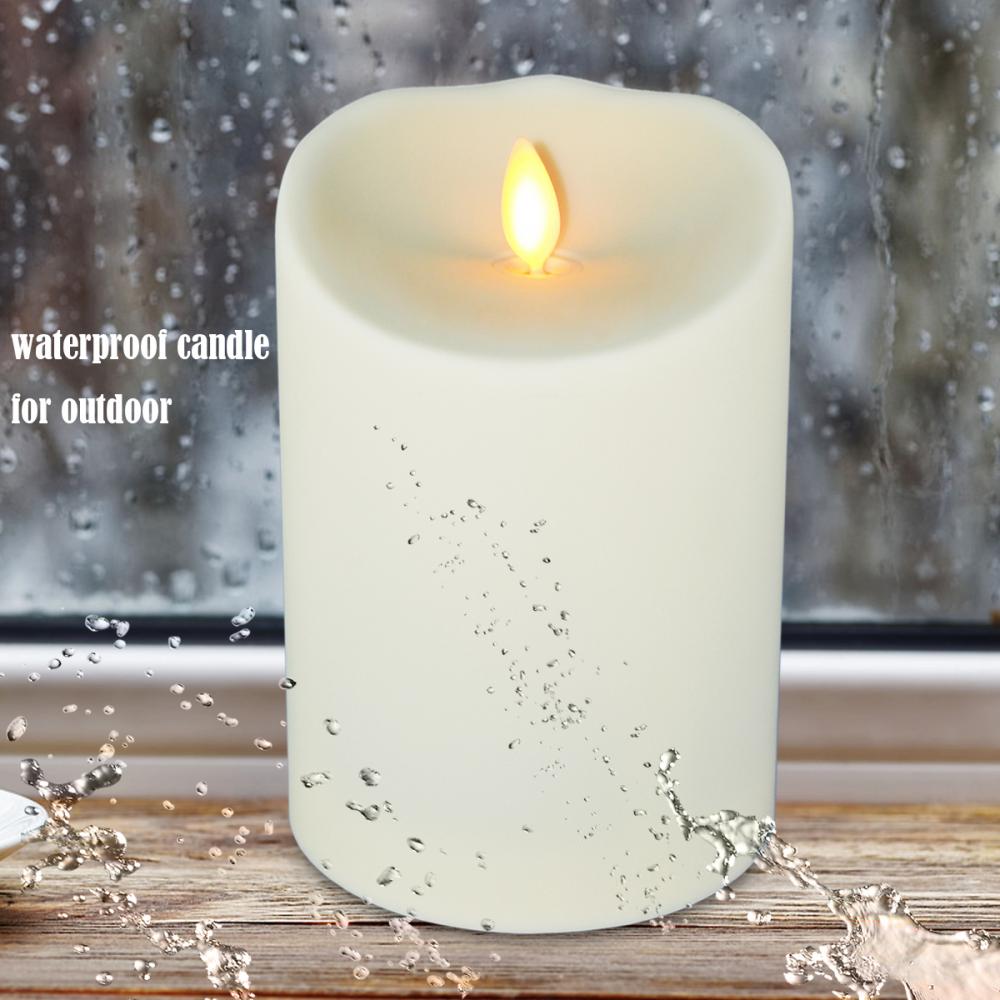 Outdoor Waterproof Flameless Candles With Remote