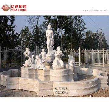 Marble water fountain with figure statue