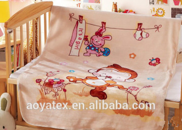 infant bed stroller fleece baby blanekt with lovely blanket
