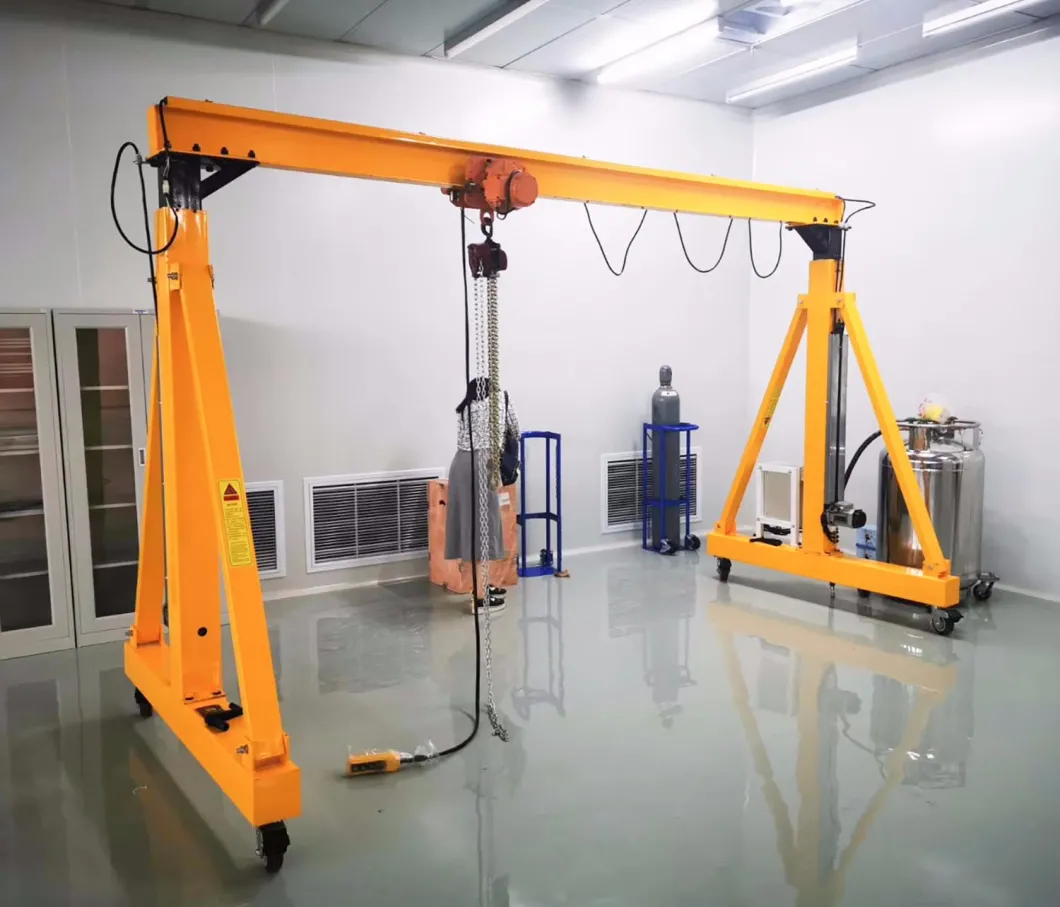 4t Indoors Outdoors Wire Rope Chain Hoist Gantry Crane