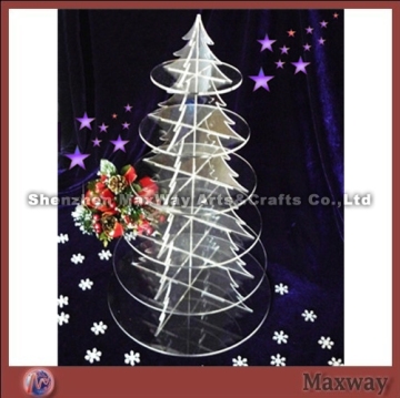 Transparent 6-tier Christmas tree acrylic cupcake shelf