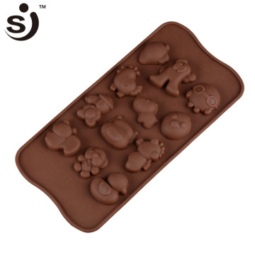 Hot Selling Cartoon Animal Shape Silicone Chocolate Mold Diy 3D Chocolate Silicone Baking Pan