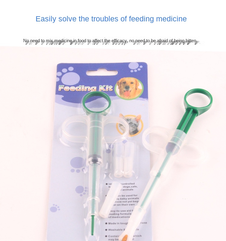 Factory High Quality Usableness Double-headed Pet Syringe Type Medicine Feeder
