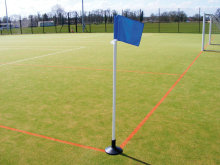 Soccer corner flag with base