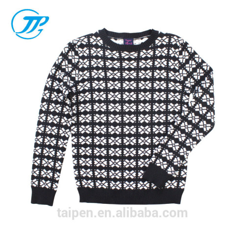 Children Boys Knitted Sweater Black Winter Pullover Sweater 100% Cotton Sweater