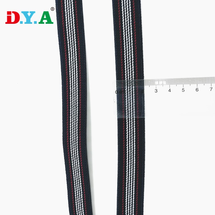 Durable High Density Stripe Jacquard Woven Twill Elastic Band