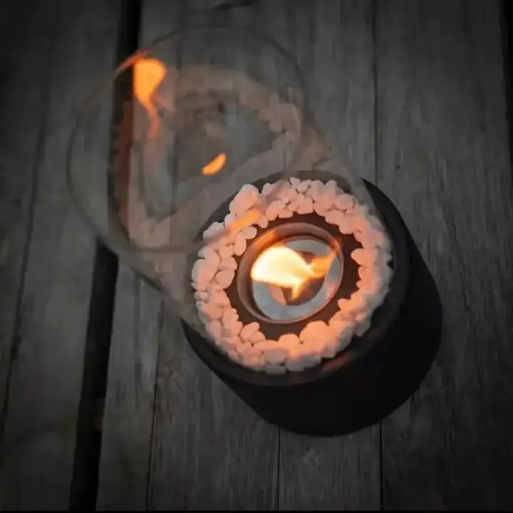 Mini Portable Alcohol Fireplace for Outdoor Dining Ambiance