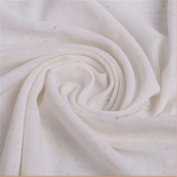 Elegant White Linen Knitted Coarse Jersey Fabrics