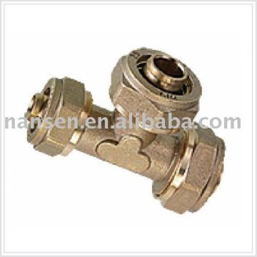 Brass Reduced Tee Fitting