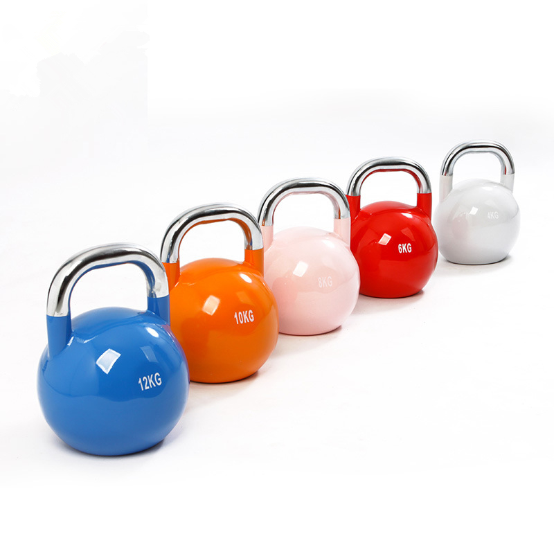 China Wholesale Top Grade Custom Logo Color Weight Competition Steel Kettlebell