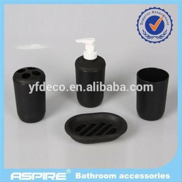 Plastic attractive designs 5pcs bathroom set