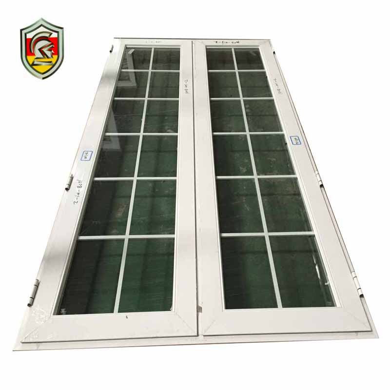 65 series thermal break insulation double swing opening aluminum window for sale