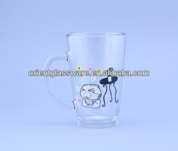 glass mug with silk screen logo