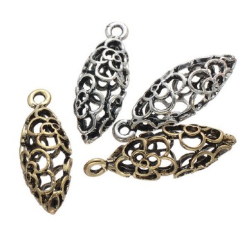 antique silver and bronze Alloy pendant Beads