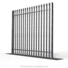 Heavy Duty UK Market Galvanized Black Steel Round Palisade Fence