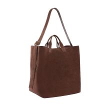 Luxury Dark Red Leather Handbag - Simple and Sophisticated