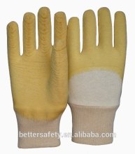 knit wrist Warm Jersey Lined Latex winter glove Wholesale