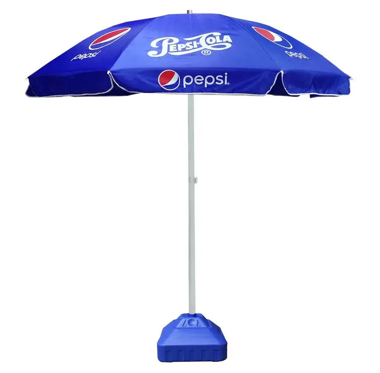 OEM Logo Printed Beach Umbrella Sea Umbrella Big Size Outdoor Sombrilla Promotional Umbrella with Company Logo